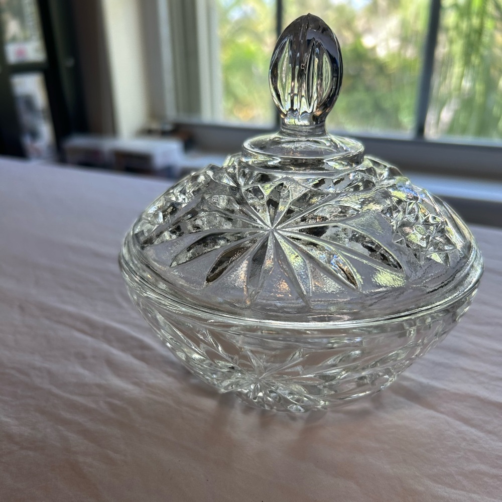 Elegant Clear Glass Trinket Dish